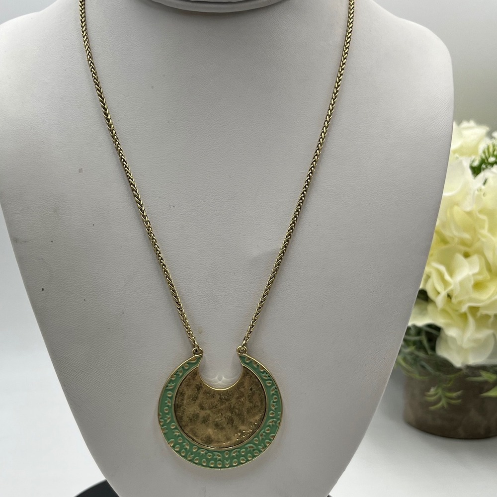 Lucky Brand Women's Moon Reversible Pendant Bolo Adjustable Boho Necklace